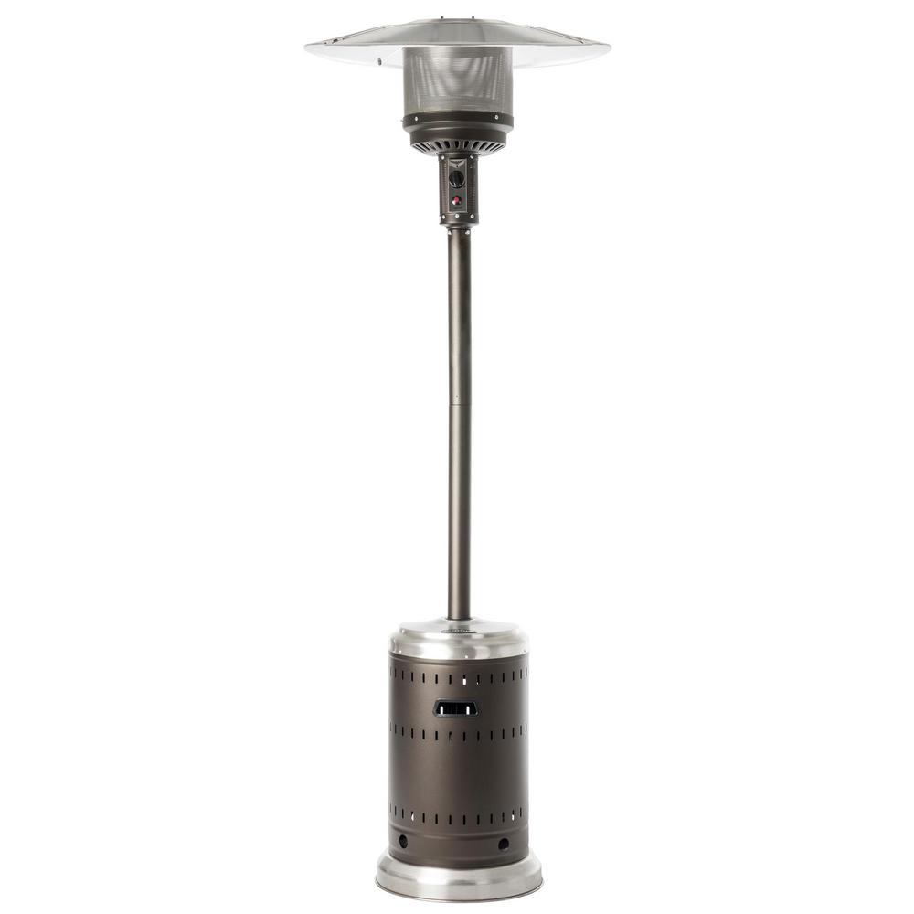 Fire Sense 46,000 BTU Ash and Stainless Steel Gas Patio Heater63010 The Home Depot
