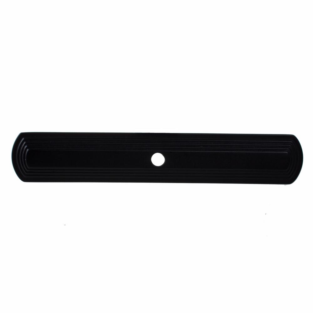 Gliderite 6 In Matte Black Narrow Rounded Rectangle Cabinet Knob