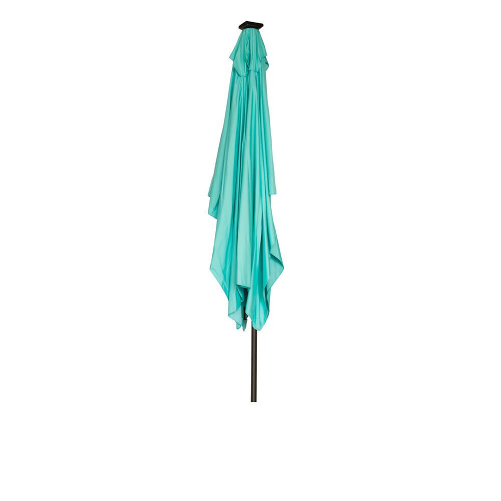 Trademark Innovations 10 Ft X 6 5 Ft Rectangular Market Solar Powered Led Lighted Patio Umbrella In Teal Umbled Rect Tl The Home Depot