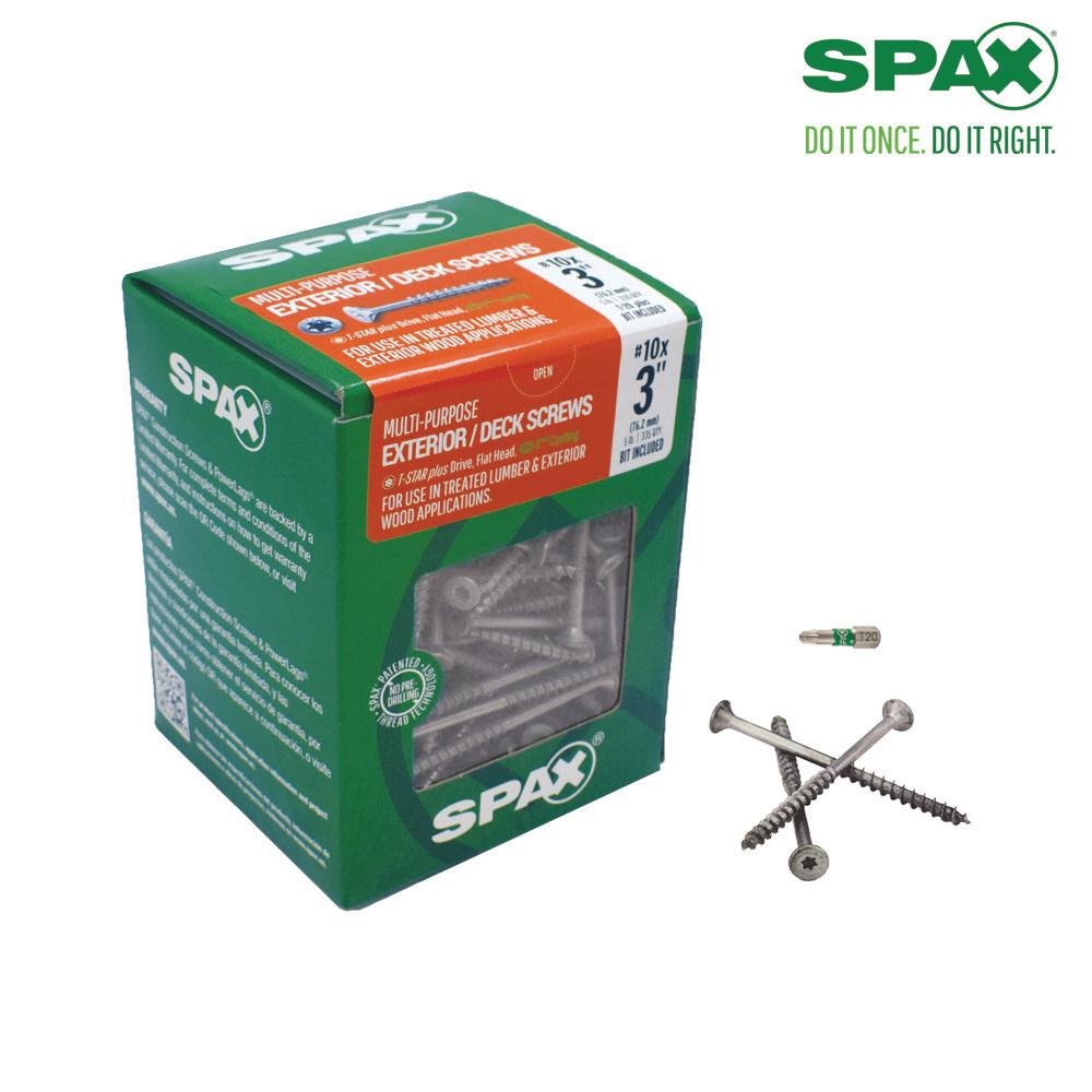 SPAX 10 x 3 in. TStar Plus Flat Head Interior / Exterior HCRX Screw