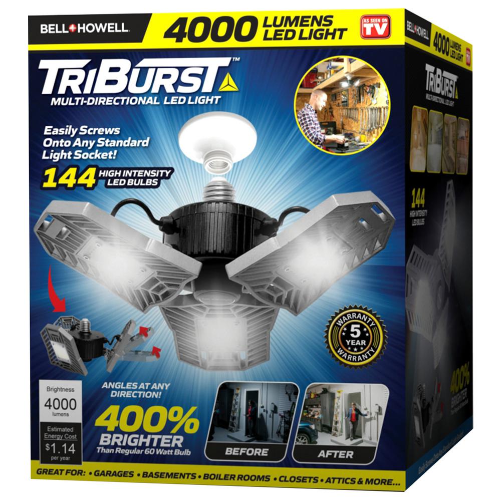 Bell + Howell TriBurst 10.5 in. 144 High Intensity LED 4000 Lumens