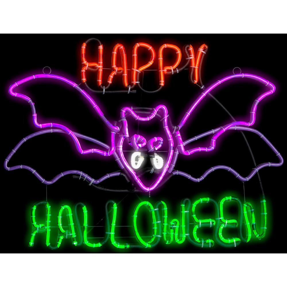 l light glo flashing flying bat whappy halloween 73578x the home depot