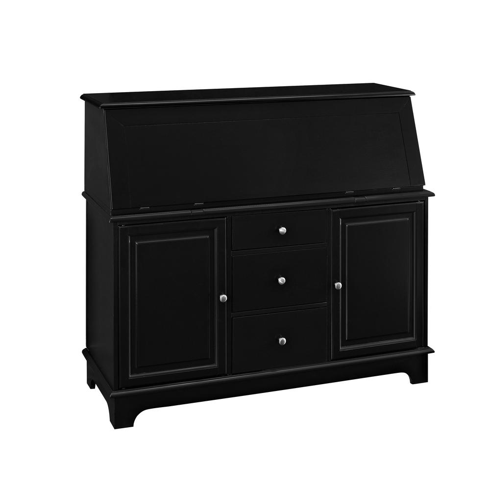 Crosley Furniture Sullivan Black Secretary Desk Kf65001bk The