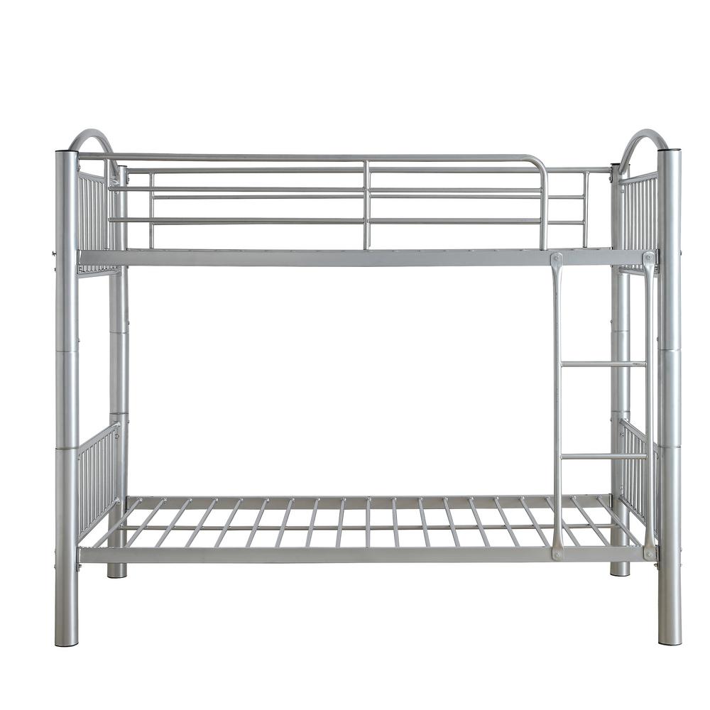 Acme Furniture Cayelynn Silver Twin Over Bunkbed 37385si The Acme Furniture Cayelynn Silver Twin Over Bunkbed 37385si The Home Depot