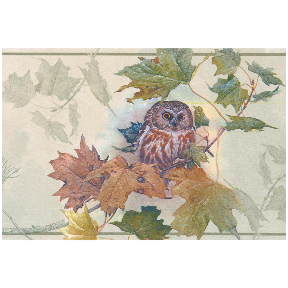 Norwall Owl Nature Prepasted Wallpaper Border GL76353 - The Home Depot