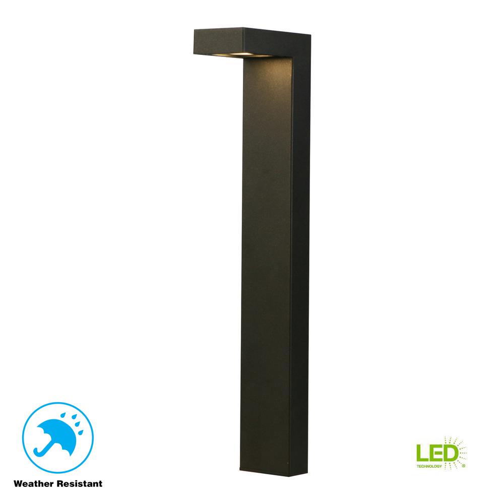 Path Lights Landscape Lighting The Home Depot 3 Watt Black Outdoor Integrated Led Landscape Path Light