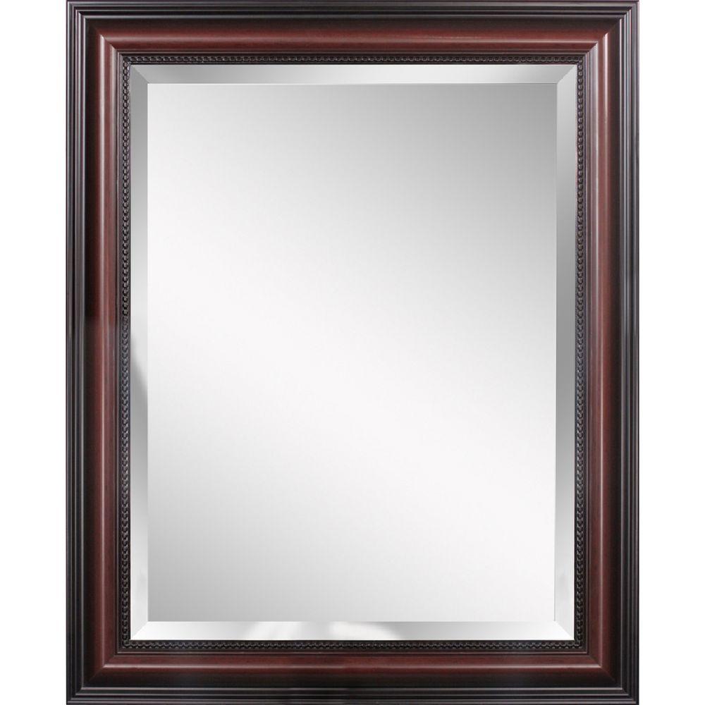 Deco Mirror Traditional 30 In X 42 Single Framed Wall Deco Mirror Traditional 30 In X 42 Single Framed Wall Cherry 8951 The Home Depot