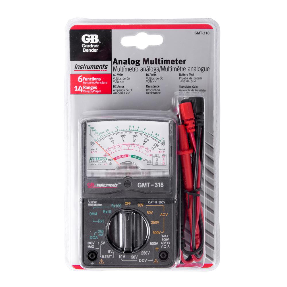 AC // DC Volt Gardner Bender GMT-318 Analog Multimeter 14 Range 6 Function
