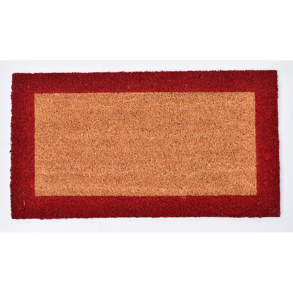 Evideco Sheltered Front Door Mat Coir Coco Fibers Rug 13 In X 24