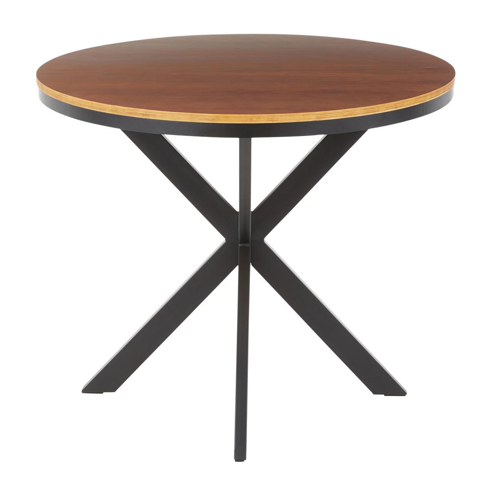 Lumisource X Pedestal Dinette Table In Black Metal And Dinette Table In Black Metal