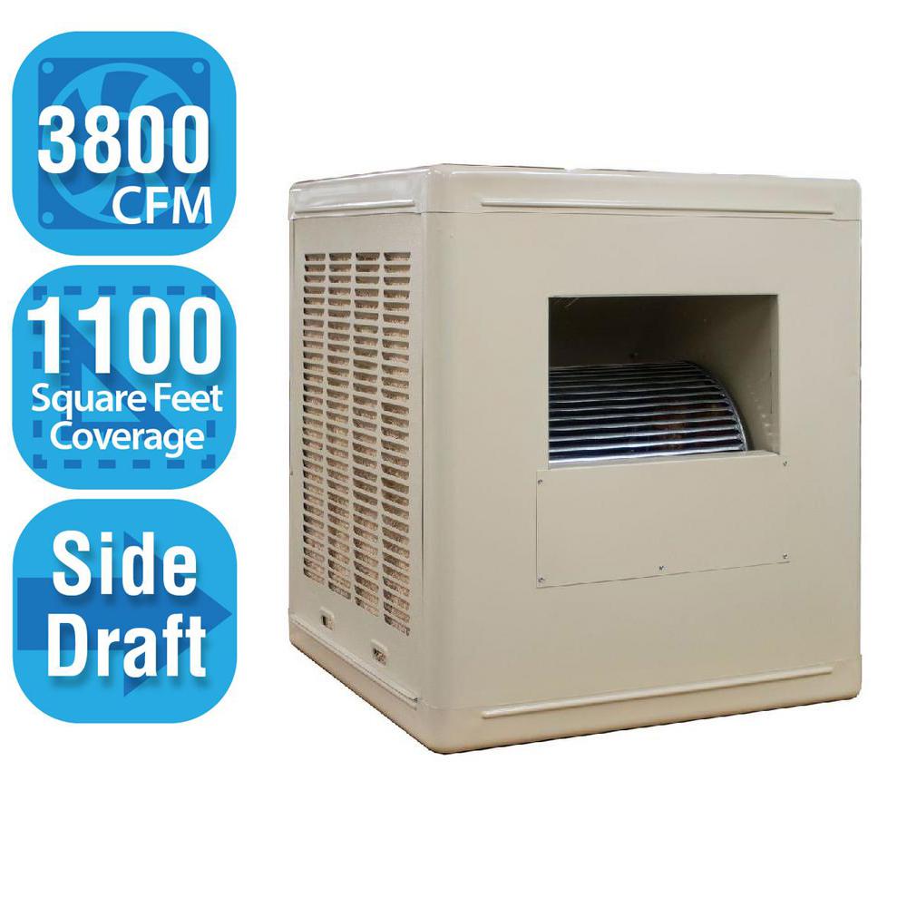 Hessaire 3,800 CFM SideDraft Aspen Roof/Side Evaporative Cooler for 14
