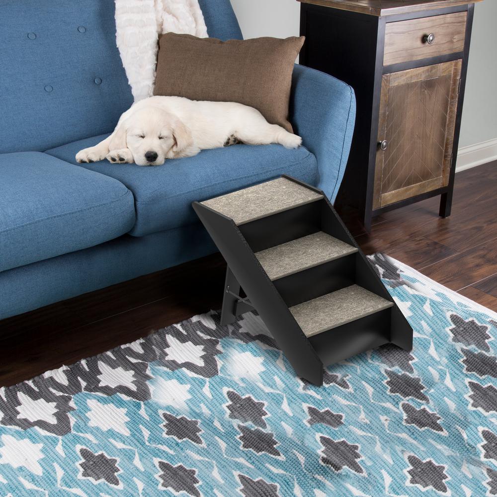 Petmaker Brown 3 Step Folding Pet Stairs Hw3210141 The Home Depot