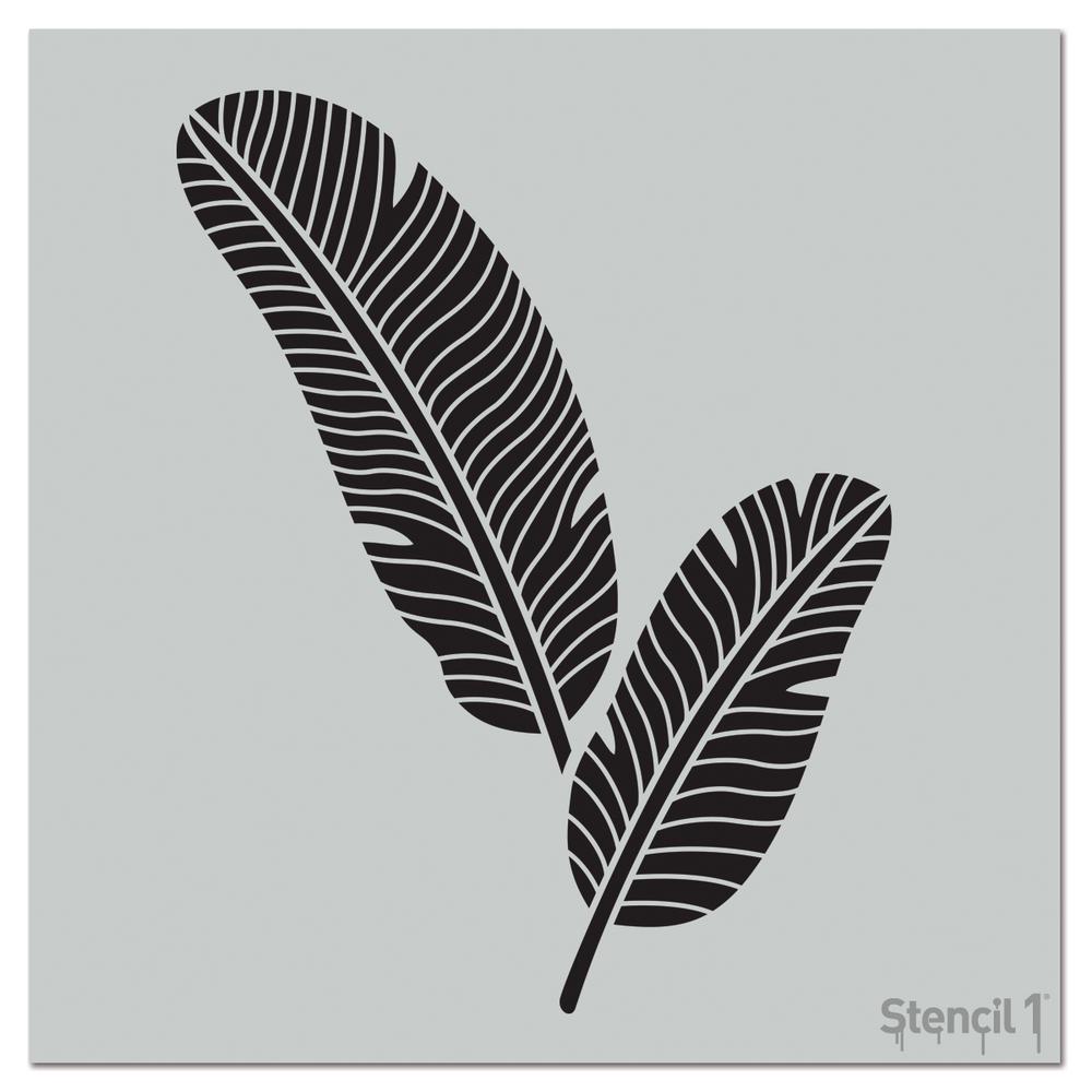 Stencil1 Banana Leaves Repeat Pattern Stencil S1 Pa 92 The Home Depot