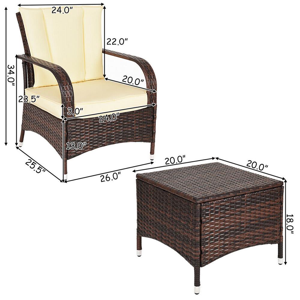 Patiomore 3 Pieces Outdoor Bistro Set Cushioned Furniture Set Pe Wicker Patio Chairs With Coffee Table Black Talkingbread Co Il