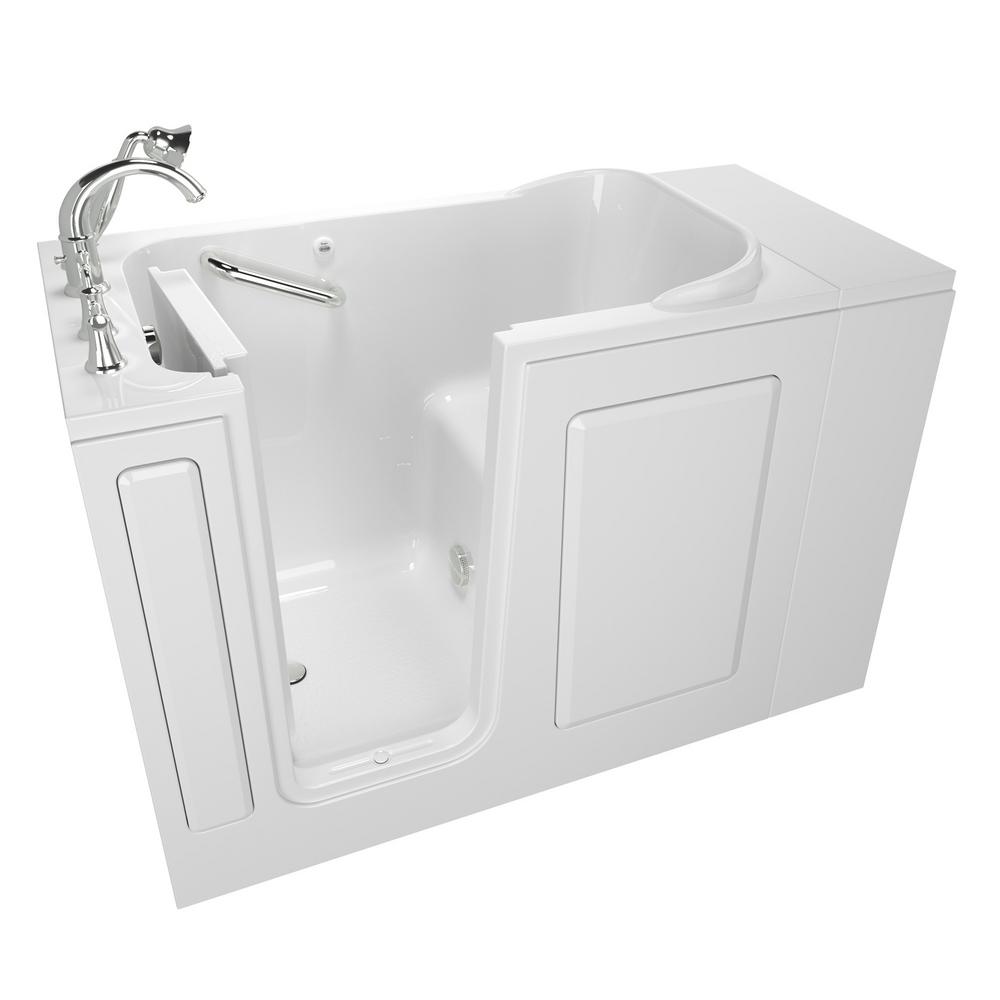 Exclusive Series 48 In X 28 In Left Hand Walk In Soaking Tub With Quick Drain In White