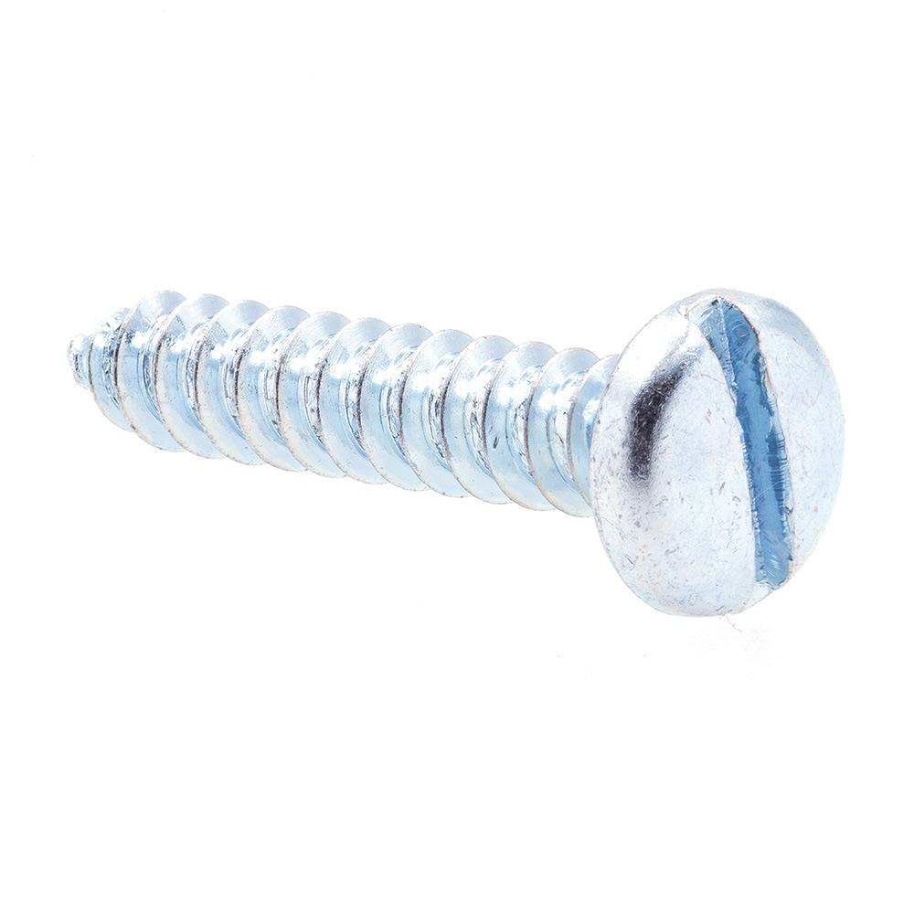 Prime-Line 9025761 Sheet Metal Screws #12 X 1 in. Slotted Drive Zinc Plated Steel 50-Pack Self-Tapping Hex Washer Head