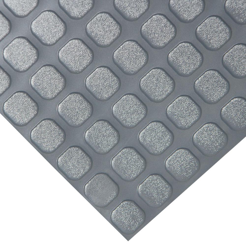 RubberCal "BlockGrip" 4 ft. x 10 ft. Dark Gray Commercial PVC