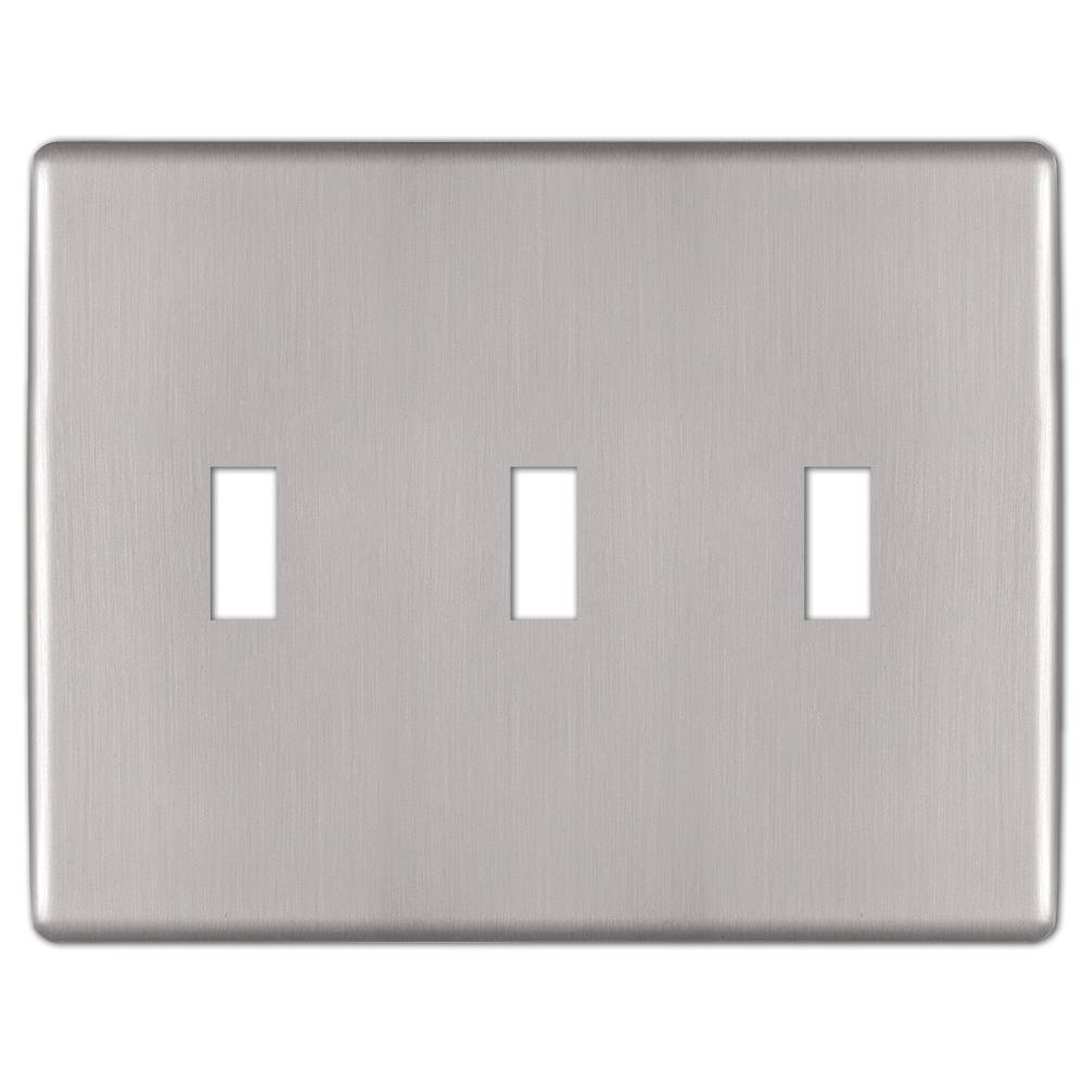 Hampton Bay Kentley 2 Gang Toggle Steel Wall Plate Brushed Nickel