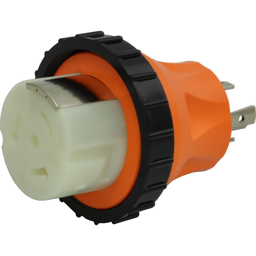 AC WORKS RV/ Marine Generator Adapter 4-Prong 30 Amp L14-30P Generator Locking... by AC WORKS