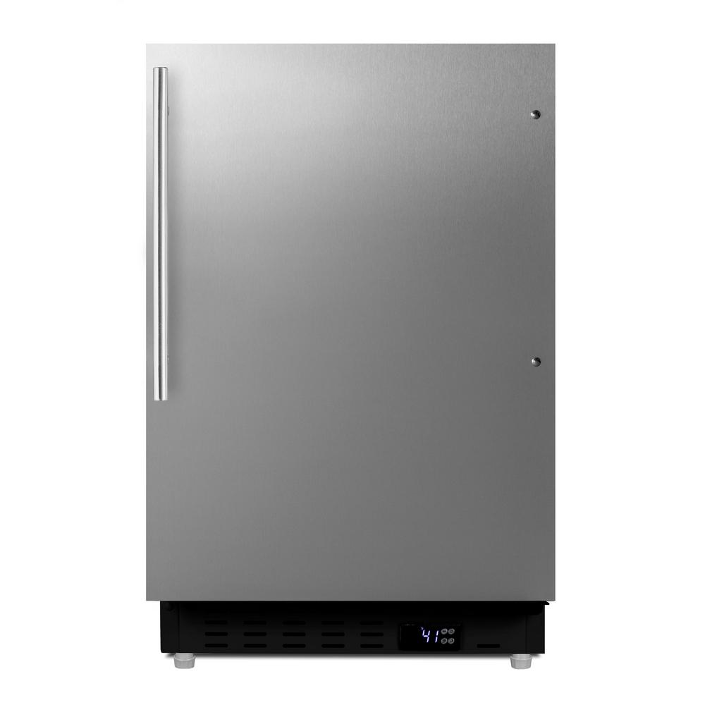 Summit Appliance 19 in. 3.1 cu. ft. Mini Refrigerator without Freezer in Stainless Steel