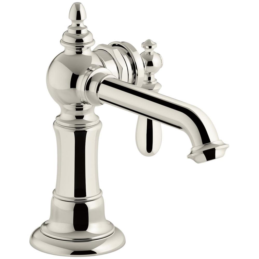 Kohler Artifacts Single Hole Single Handle Bathroom Faucet In Vibrant Polished Nickel K 72762 9m 5873