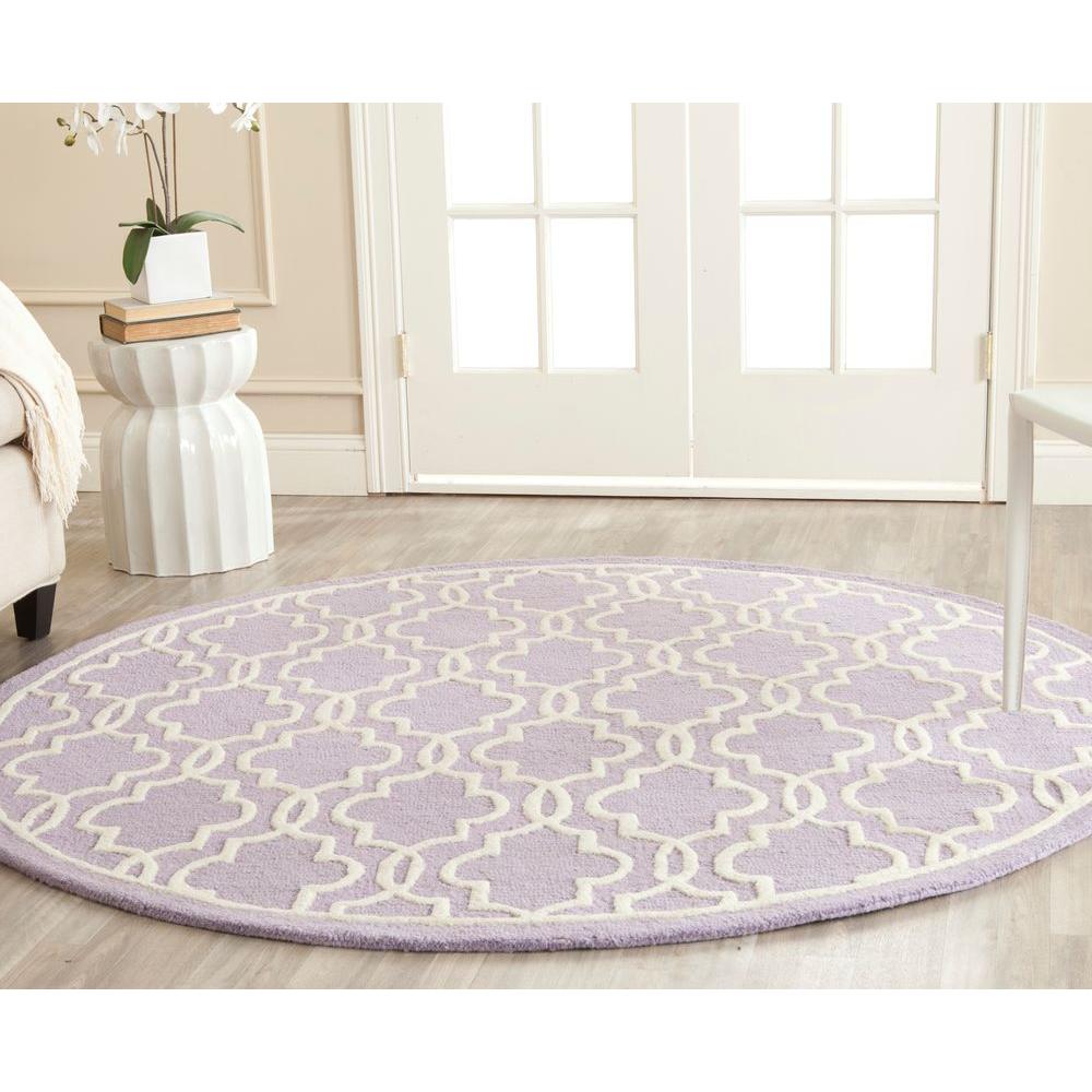 Safavieh Cambridge Lavender Ivory 6 Ft X Round Area Rug Safavieh Cambridge Lavender Ivory 6 Ft X Round Area Rug