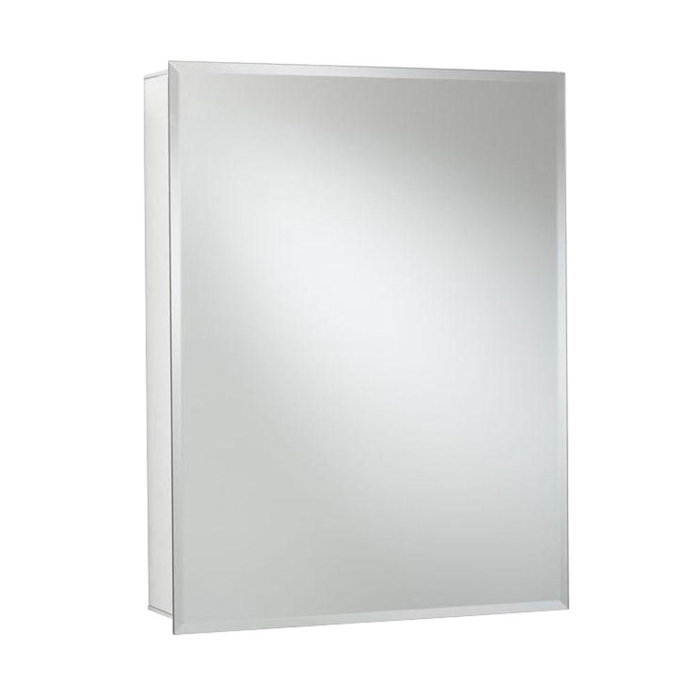 Croydex 24 In W X 30 In H X 5 1 4 In D Frameless Aluminum Recessed Or Surface Mount Medicine Cabinet With Easy Hang System Wc101469yw The Home Depot