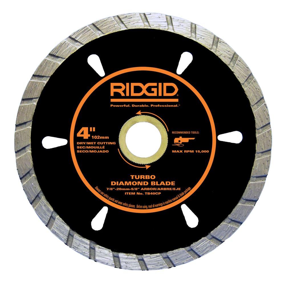 RIDGID 4 in. Turbo Diamond Blade