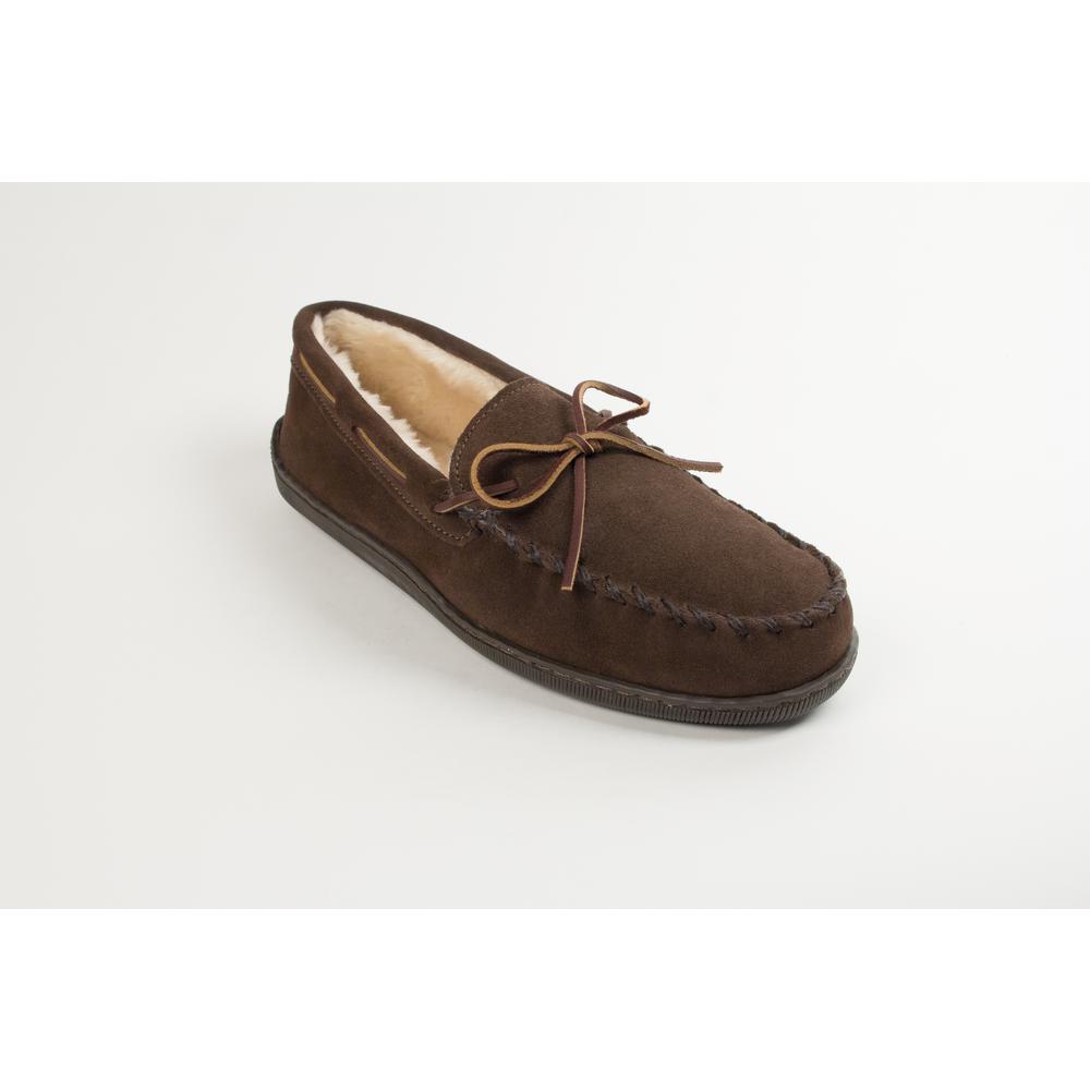 mens hard sole moccasin slippers