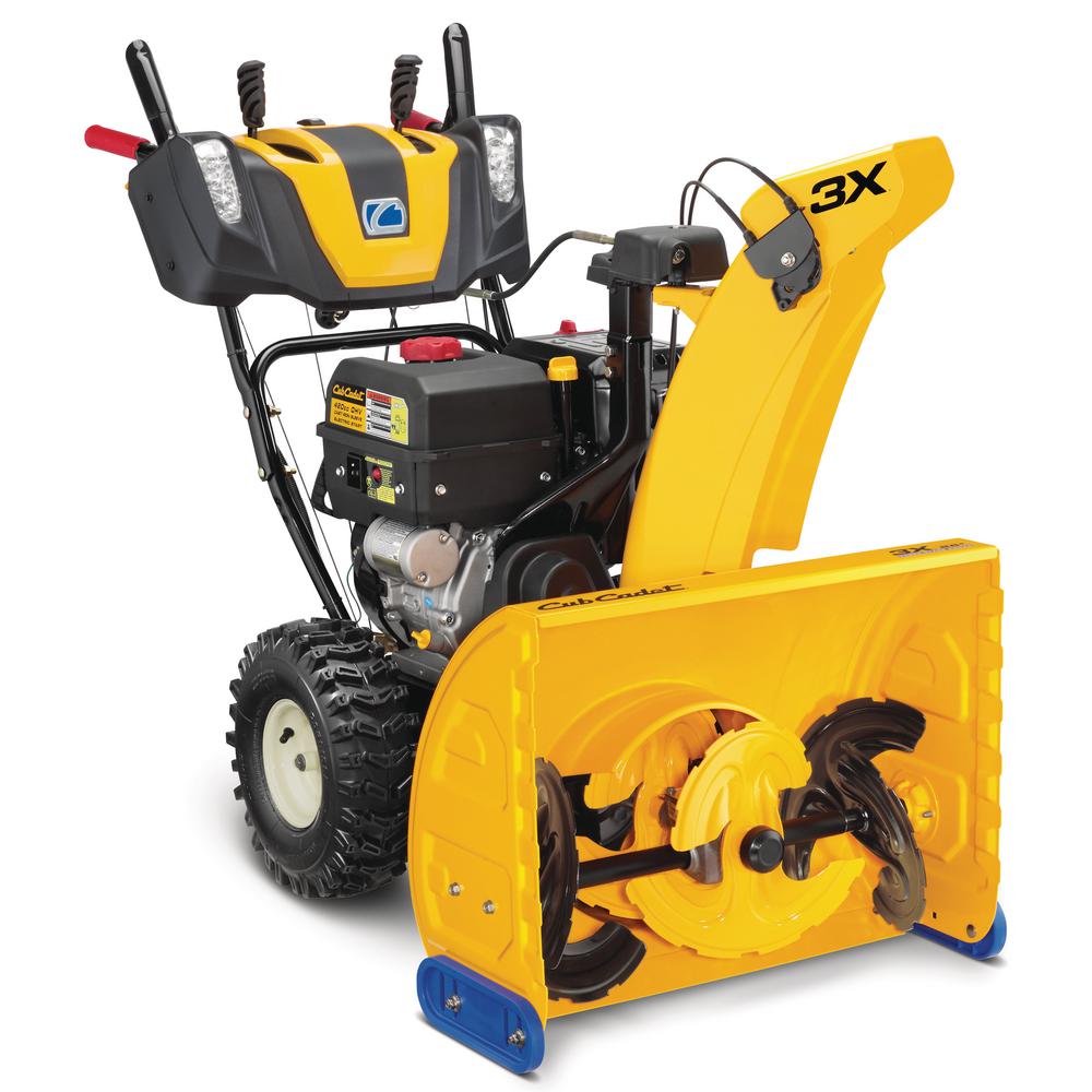 Cub Cadet 3X 26 in. 357 cc Three-Stage Gas Snow Blower with Electric Start and Steel Chute, Power Steering and Heated Grip