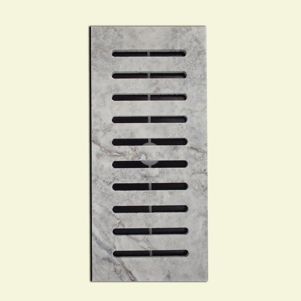Made2Match MS International Silver Honed Travertine 5 inch x 11 inch Floor Vent...