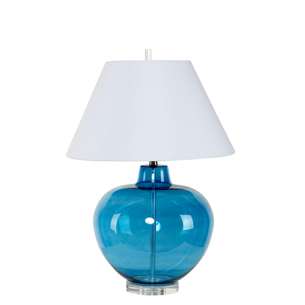 blue glass lamp shade replacement