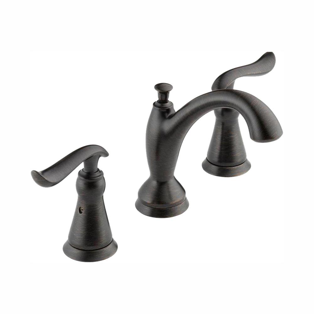 Delta Woodhurst 8 in. Widespread 2-Handle Bathroom Faucet in Venetian ...