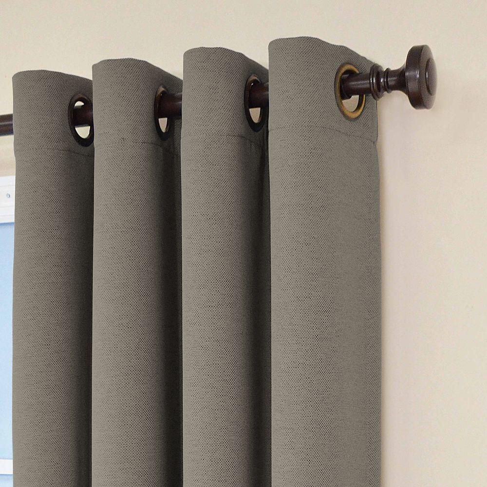 Eclipse Bobbi Blackout Window Curtain Panel In Pewter 52 In W X