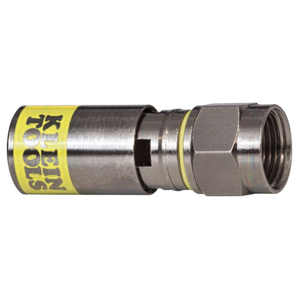 Klein Tools Universal F Compression Connector for RG6/6Q (10Pack
