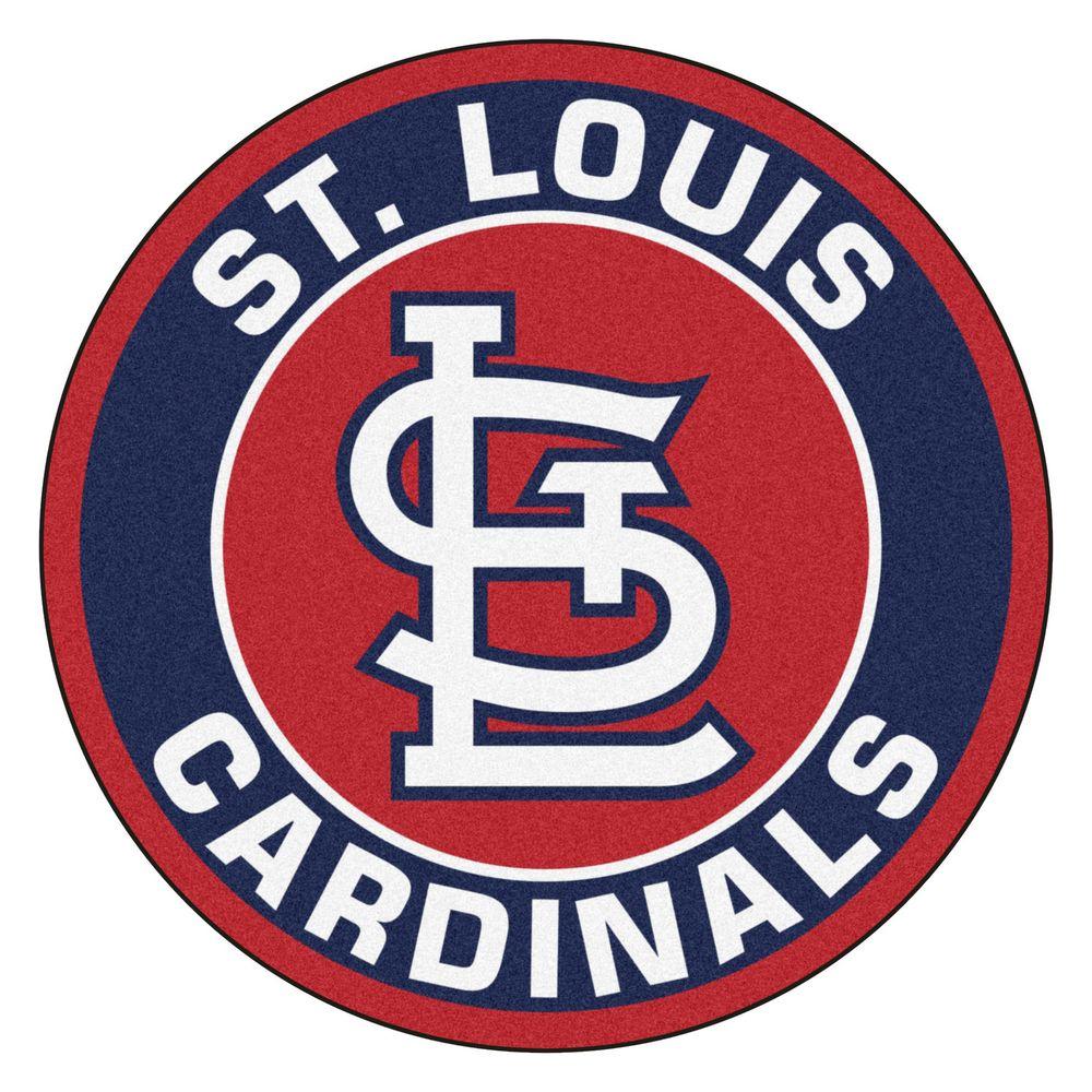 FANMATS MLB St. Louis Cardinals Navy 2 ft. x 2 ft. Round Area Rug-18151 - The Home Depot