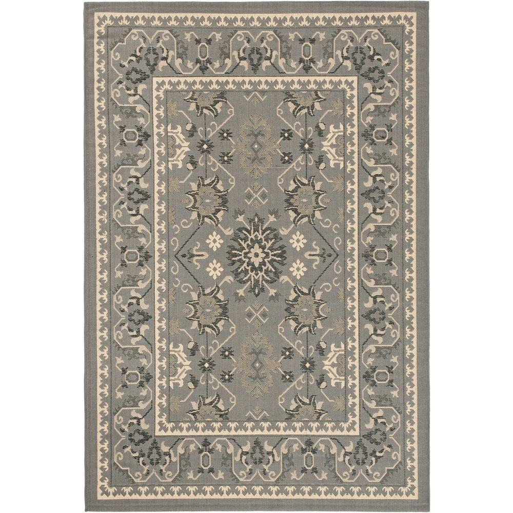 Safavieh Courtyard Gray/Cream 4 ft. x 6 ft. Indoor/Outdoor Area RugCY6727674 The Home Depot
