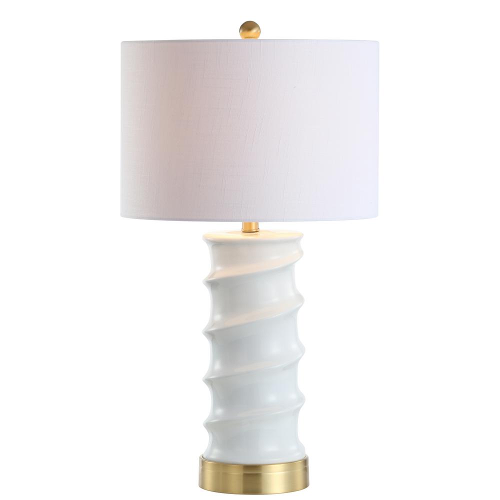 gold white table lamp