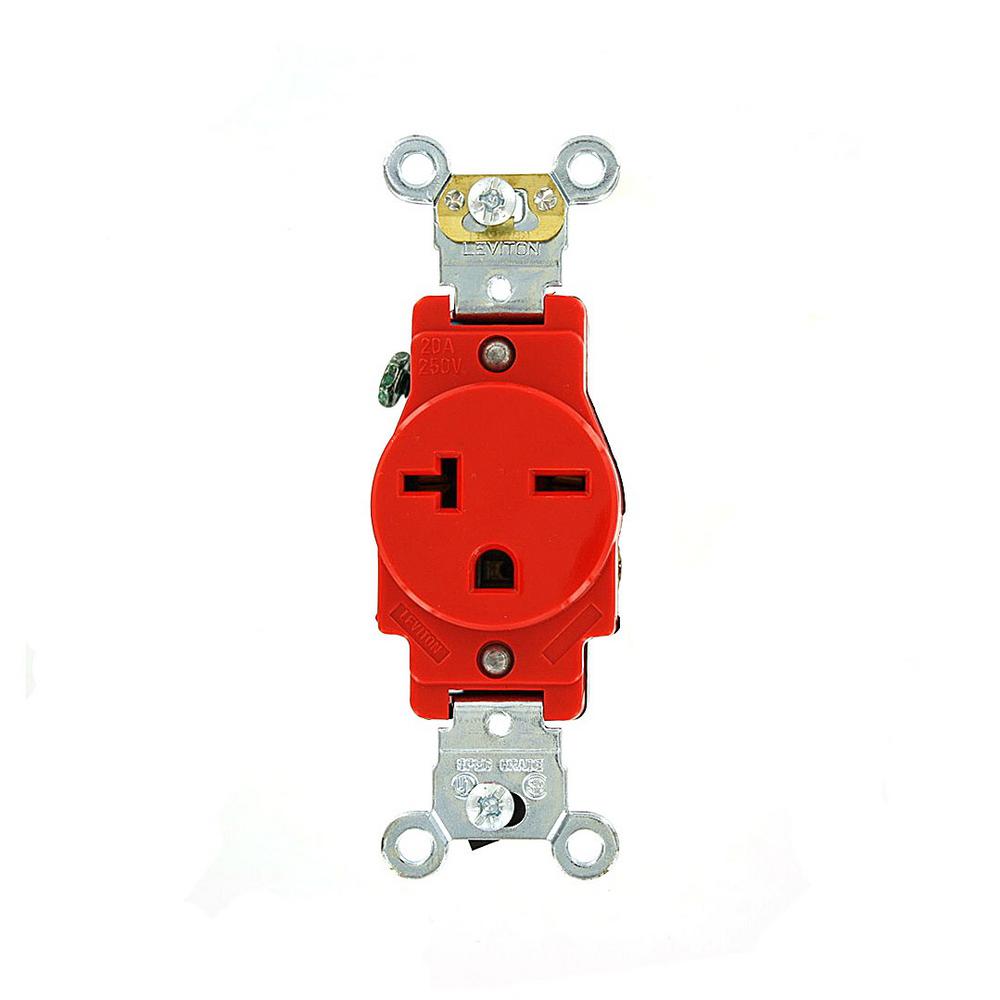 Red Electrical Outlets & Receptacles Wiring Devices & Light