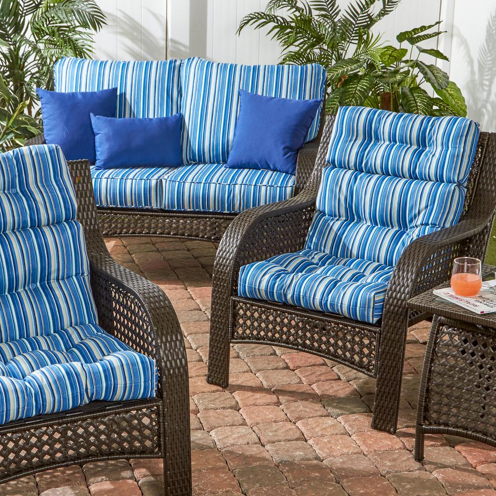Cushions Patio Lawn Garden Greendale Home Fashions Outdoor High Back Chair Cushion Sapphire - High Back Patio Chair Cushions Green Cushions Patio Lawn Garden Greendale Home Fashions Outdoor High Back Chair Cushion Sapphire - High Back Patio Chair Cushions Green