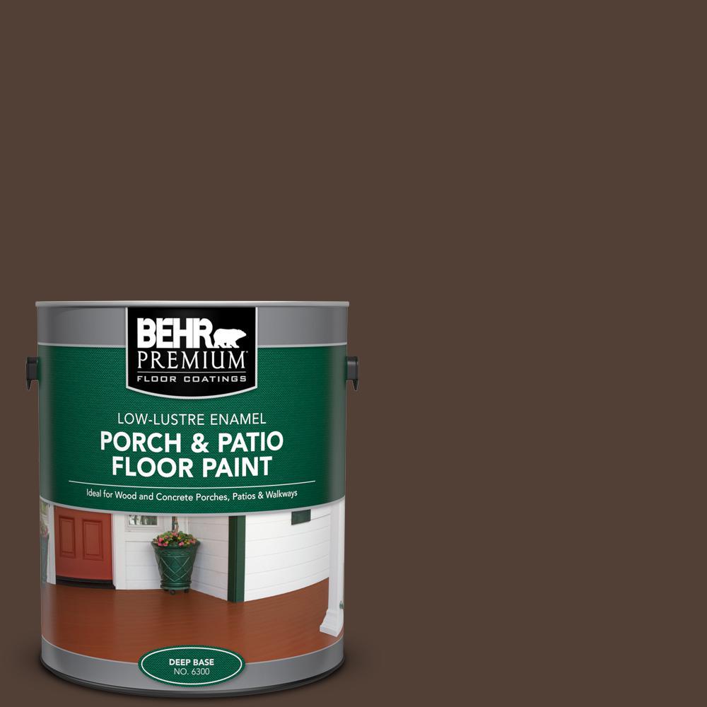 Behr Premium 1 Gal Bnc 21 Double Espresso Low Lustre Enamel Interior Exterior Porch And Patio Floor Paint The Home Depot