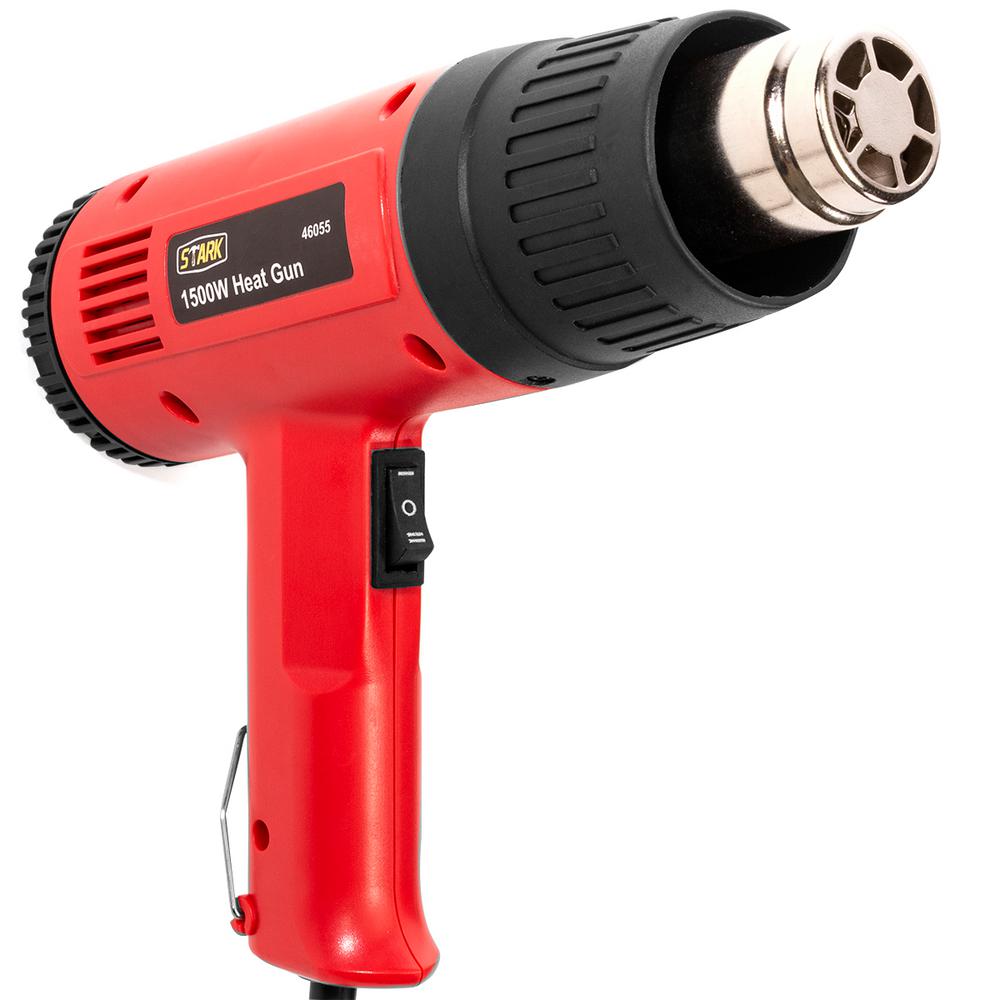 Dual Temperature Heat Gun Kit Shrink Wrapping 4 Nozzles Hot Air Heater 1500W