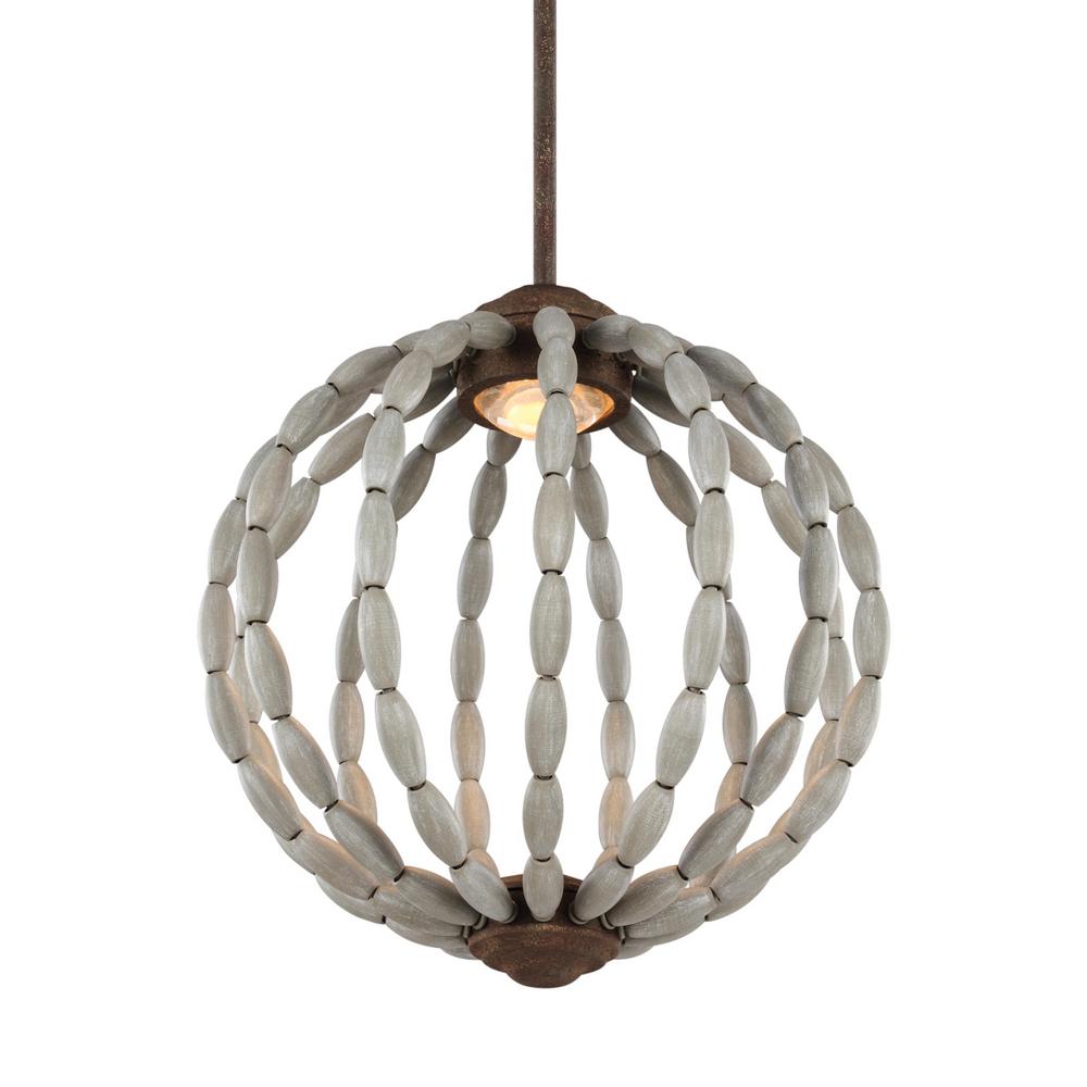 Feiss Orren 14Watt Driftwood Grey Integrated LED PendantP1431DWG/WI