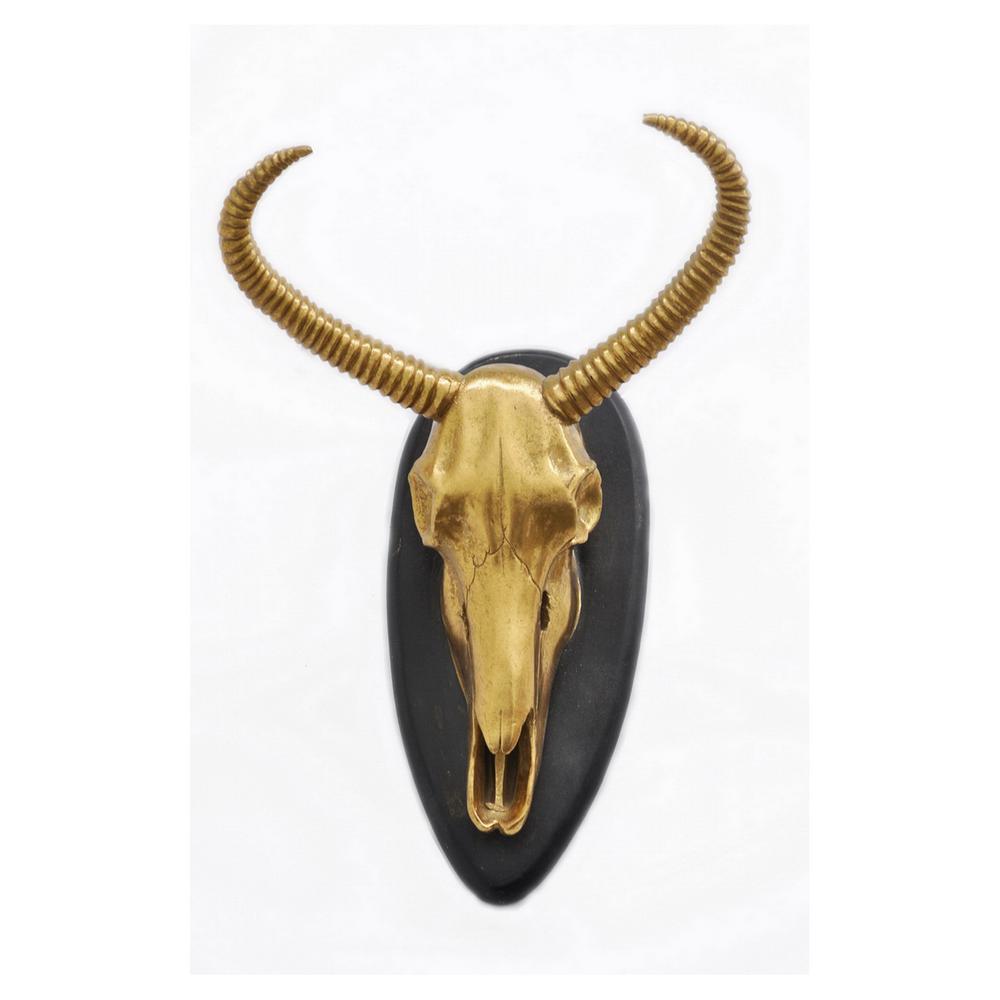 12 75 In Animal Skull Wall Decor Gold