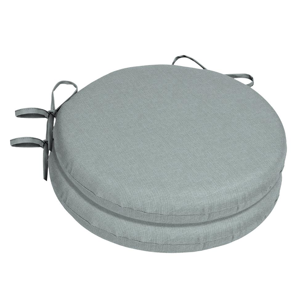 Home Decorators Collection 15 X 15 Sunbrella Cast Mist Round Outdoor Chair Cushion 2 Pack Ah1w460b D9d2 The Home Depot