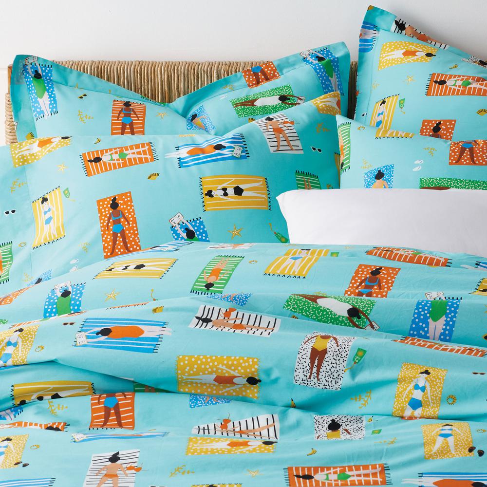 The Company Store Beach Blanket Multicolored 200 Thread Count