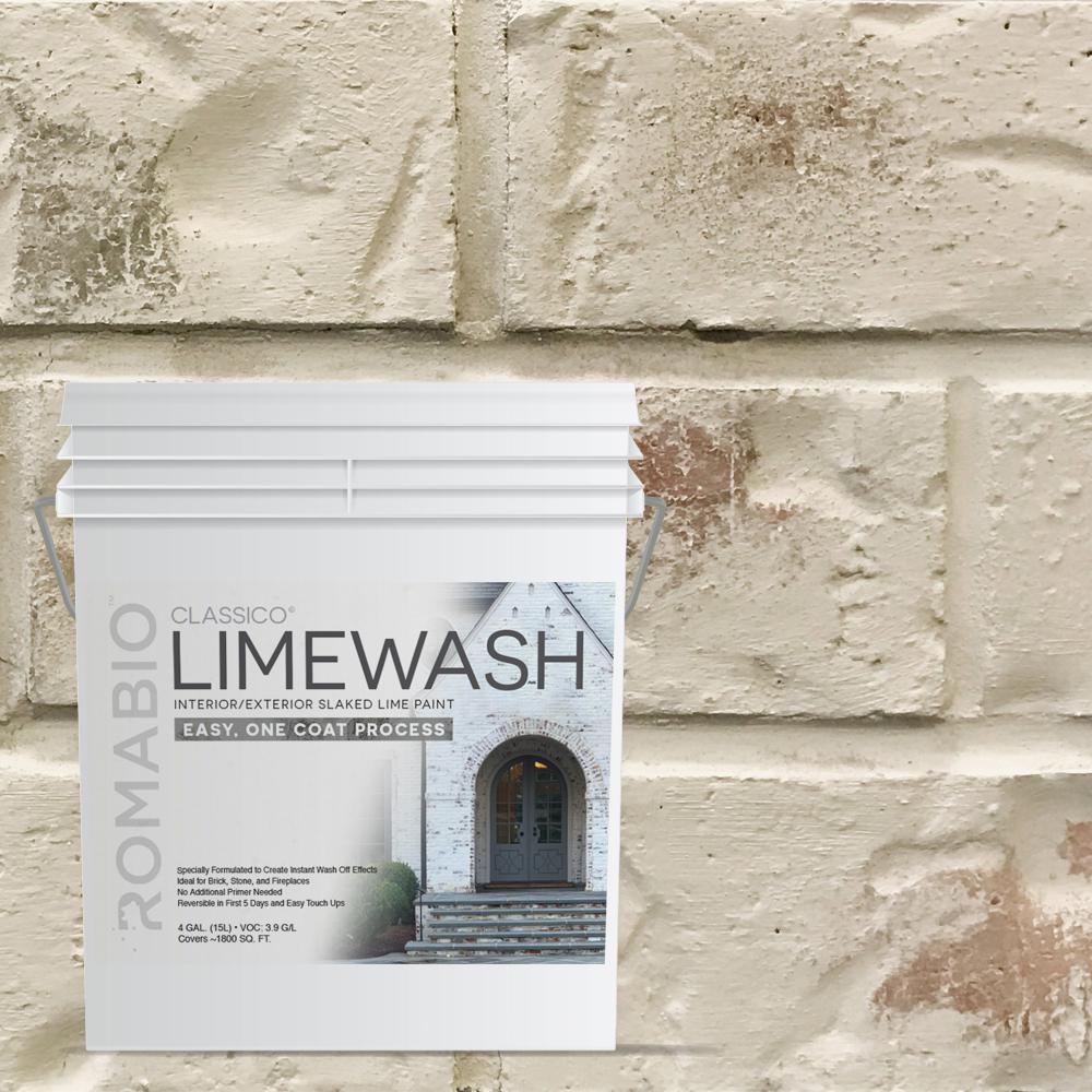 Romabio 4 Gal Riposo Beige Limewash Interior Exterior Paint