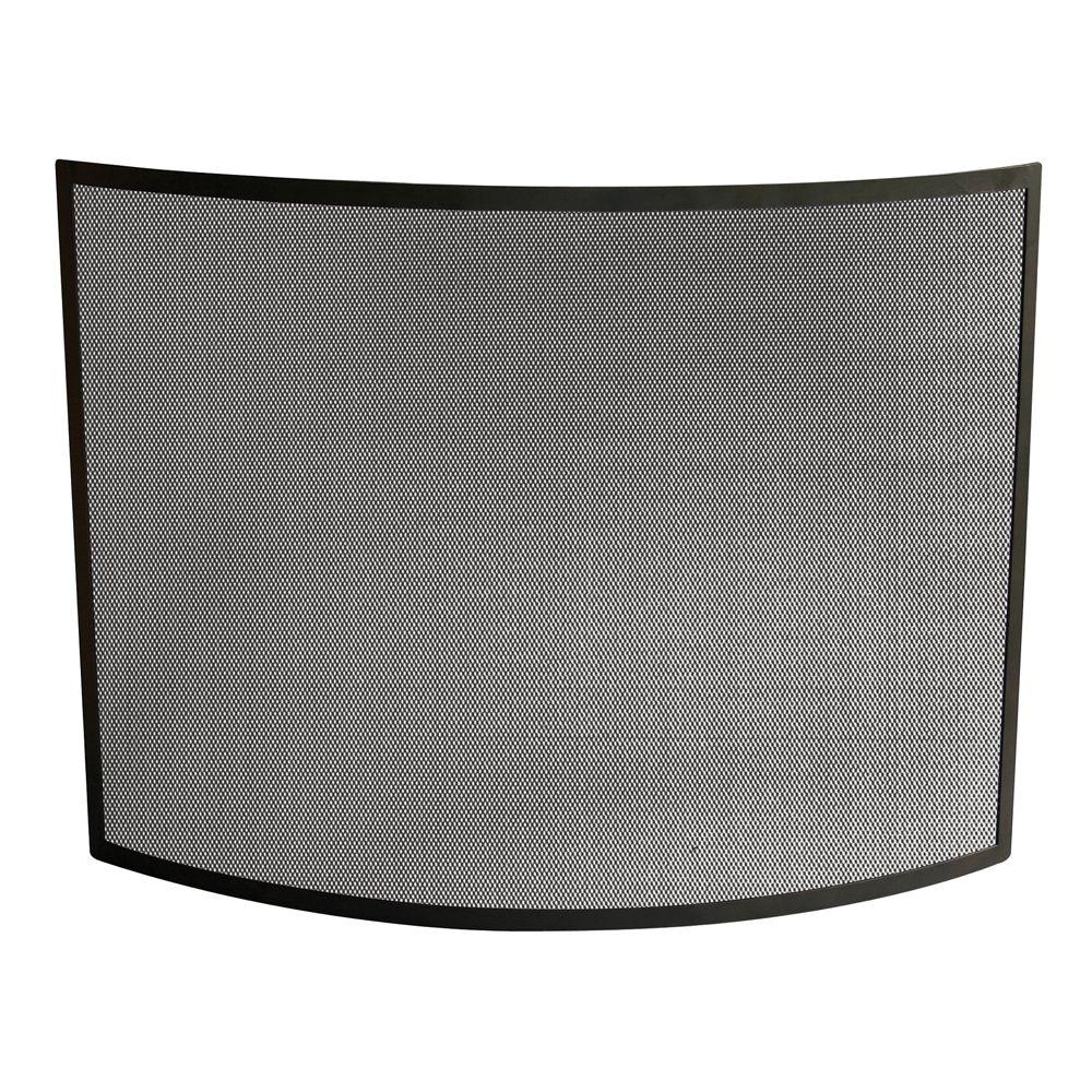 UniFlame Curved Bronze Single-Panel Fireplace Screen-S-1667 - The Home Depot Complete the look of your living room or bedroom with the use of this UniFlame Curved Bronze Single-Panel Fireplace Screen.
