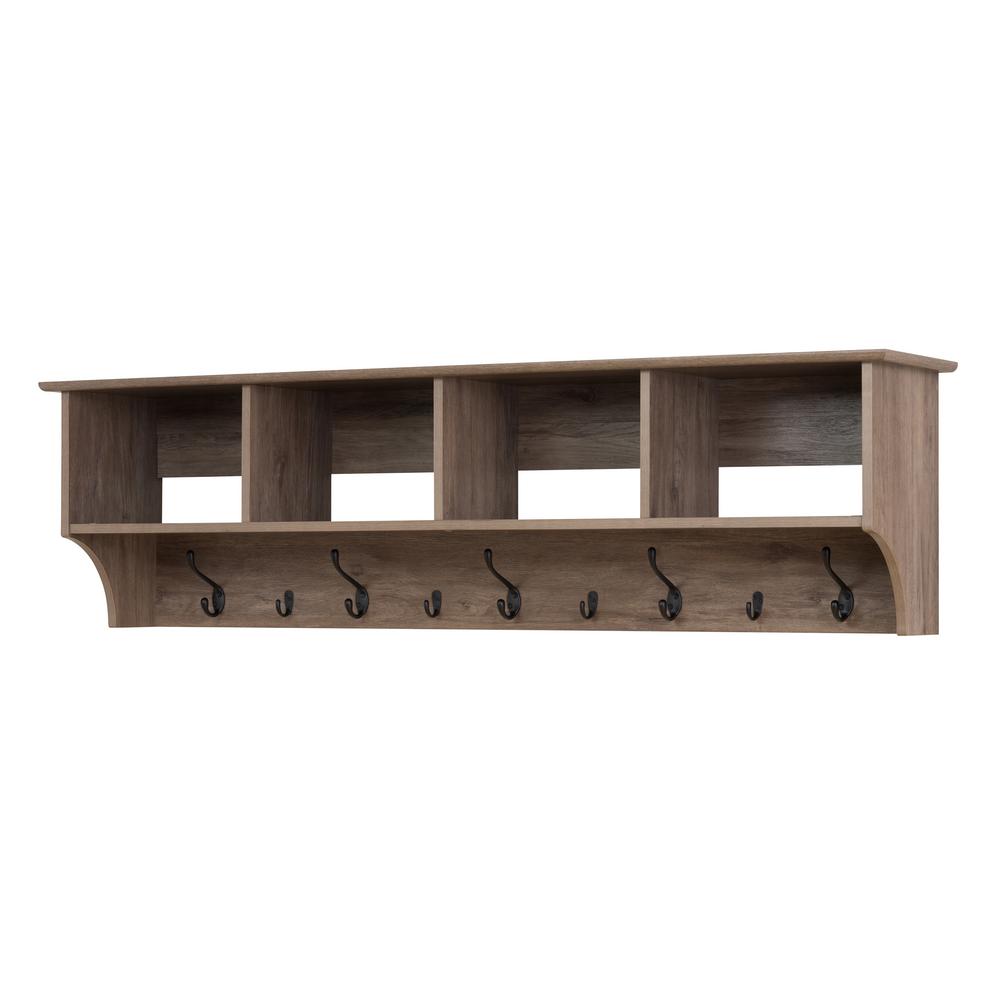 Prepac Drifted Gray Wall Mounted Coat Rack Dec 6016 The Home Depot