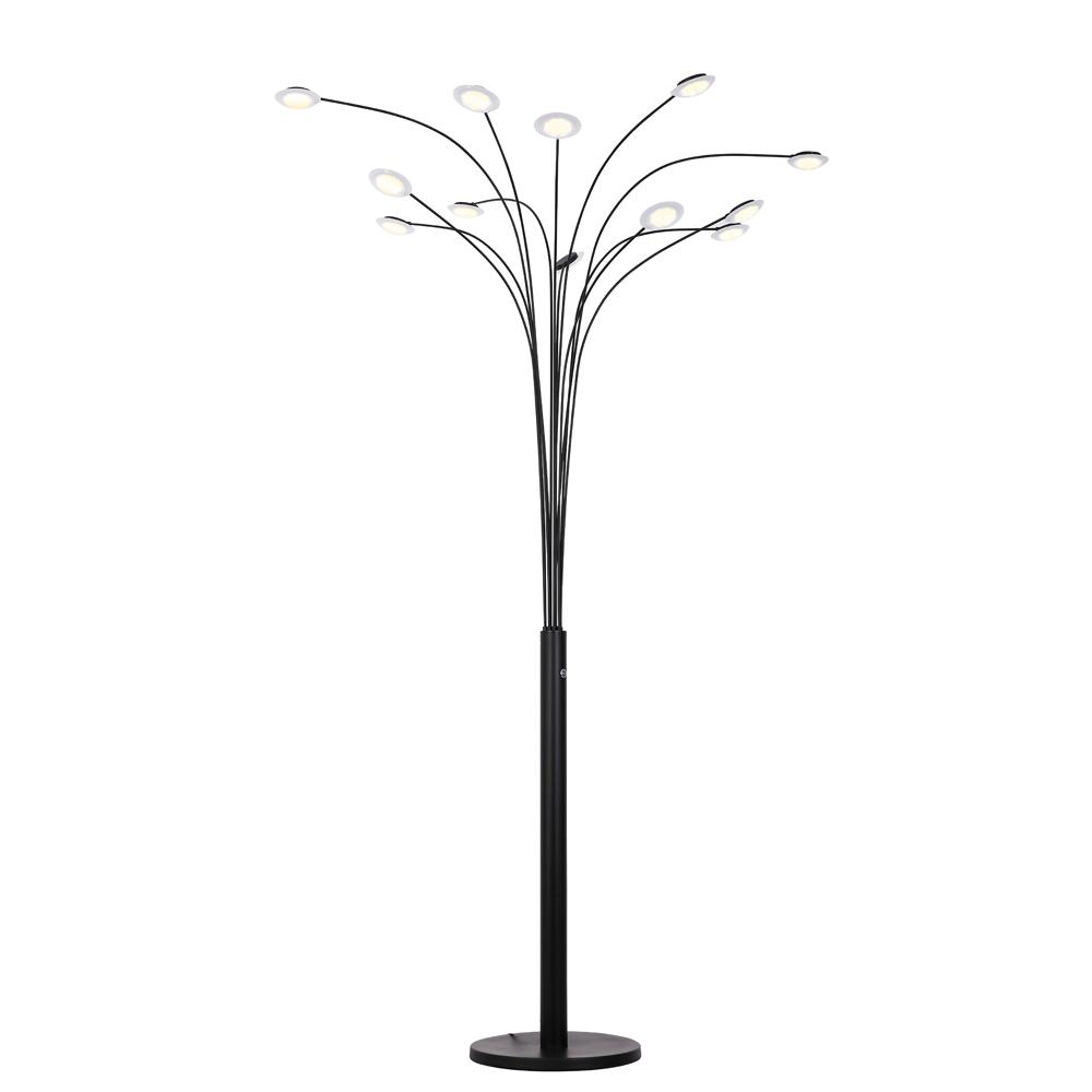 Artiva Quan Money Tree 84 Inches Led Arched Matte Black Floor Lamp - quan money tree 84 inches led arched matte black floor lamp